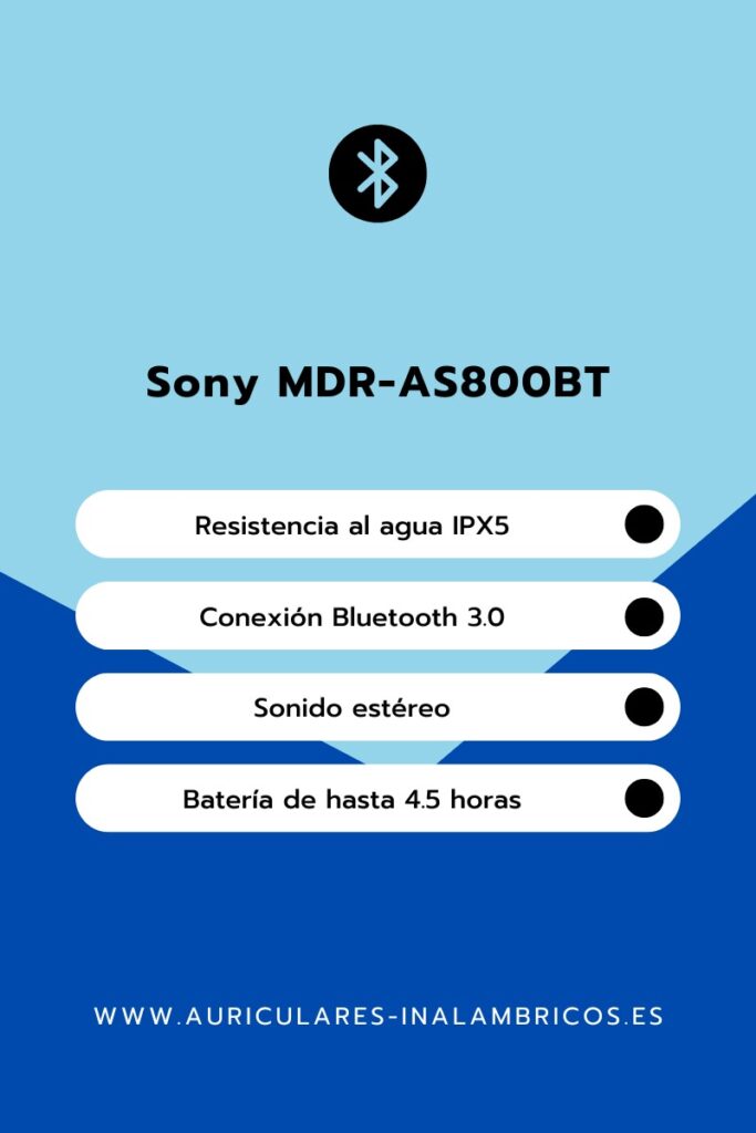 Póster promocional de los auriculares Sony MDR-AS800BT.